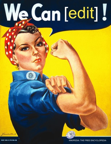 By File:We_Can_Do_It!.jpg: J. Howard Miller, artist employed by Westinghouse, poster used by the War Production Co-ordinating Committeederivative work: Tom Morris - This file was derived from We Can Do It!.jpg: , Public Domain, https://commons.wikimedia.org/w/index.php?curid=18633189